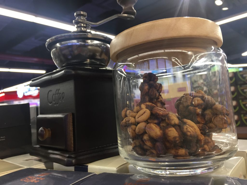 ジャコウネコのフンから採取したコーヒー豆