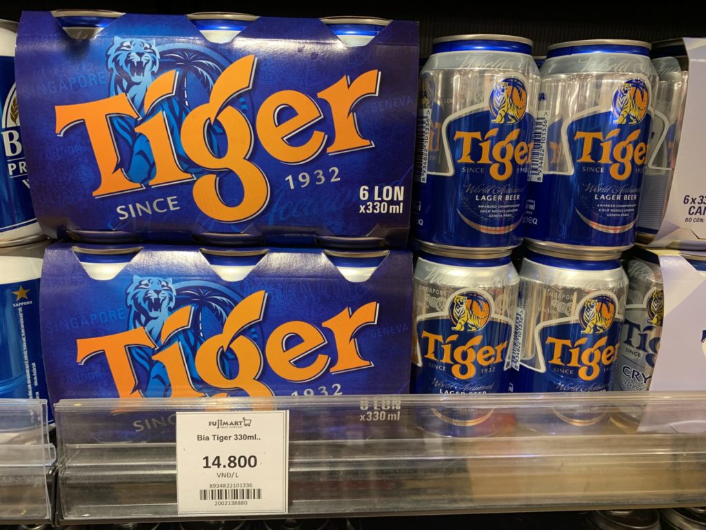 タイガービールはベトナムで買うと安い